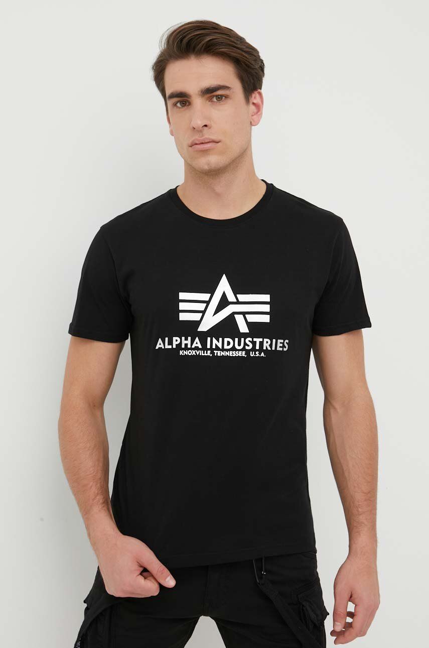 Tričko Alpha Industries Logo Tee Čierna | 100501FP.530, 0