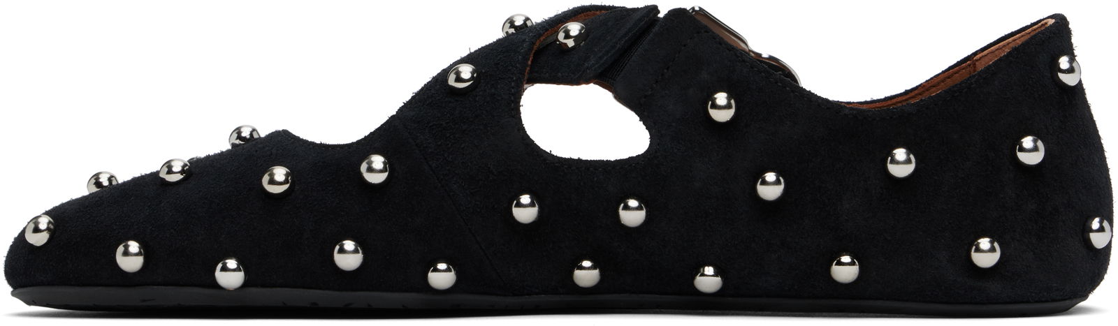 ALAÏA Criss Cross Studded Ballerina Flats