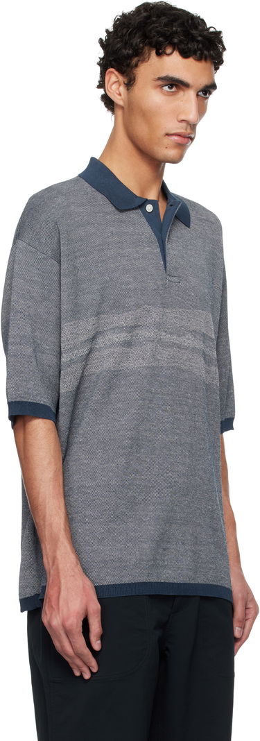 Polo tričko NANAMICA nanamica Linen Knit Polo Modrá | S25SH016U, 1