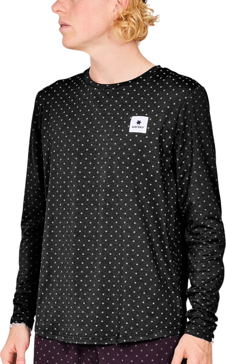 Tričko Saysky Saysky Reflective Polka Pace Long Sleeve T-Shirt Čierna | mmrls02c1018, 0