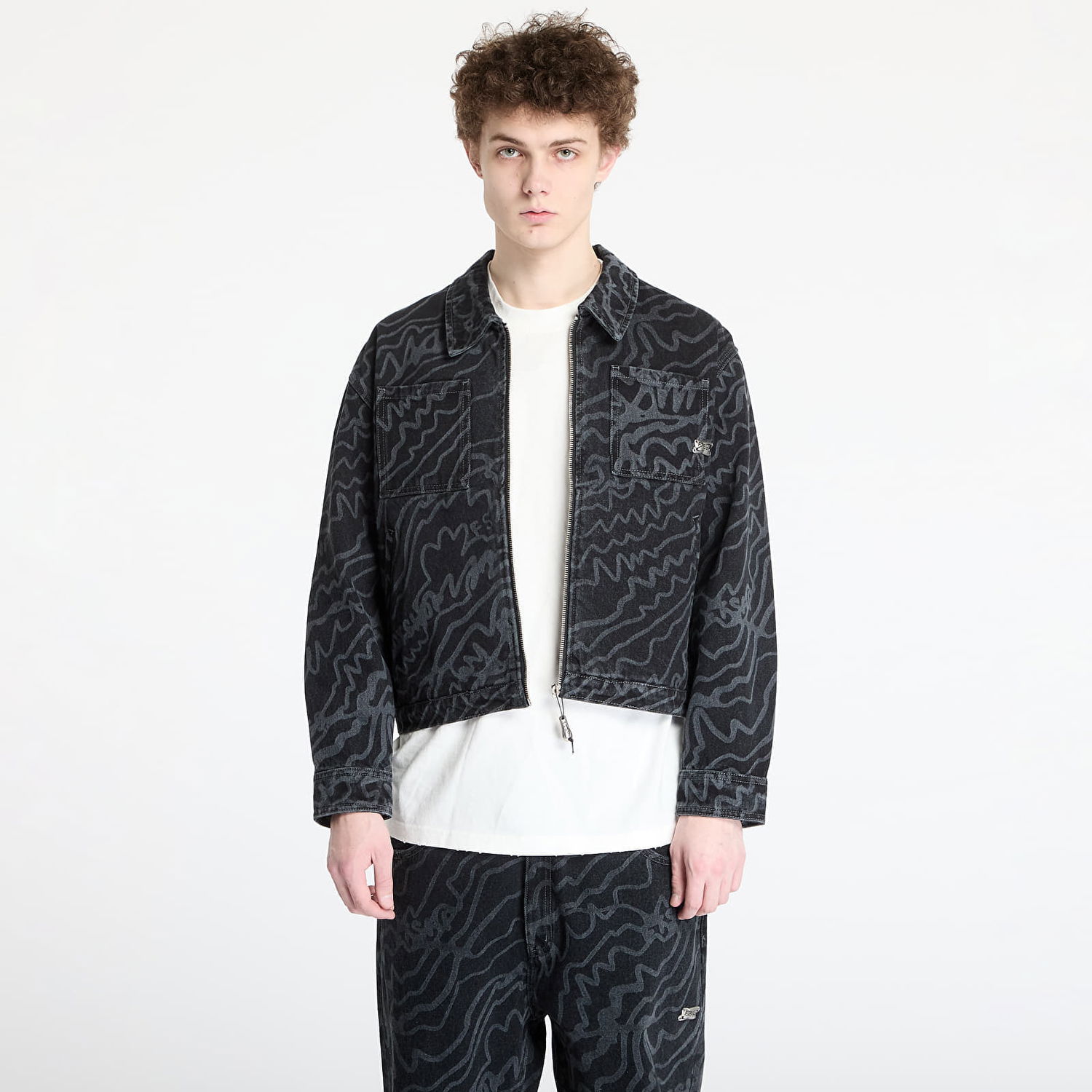 Bomber bunda Footshop FTSHP Silver Lining Denim Jacket Čierna | FTSHP_470, 0