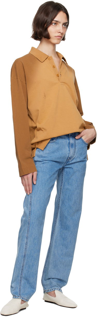 Sveter JW Anderson JW Anderson Long Sleeve Rugby Polo Hnedá | JO0268-PG1755, 3