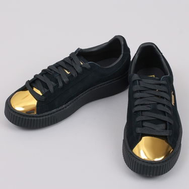 Tenisky a topánky Puma Suede Platform Gold gold - black - black Čierna | 362222 02, 2