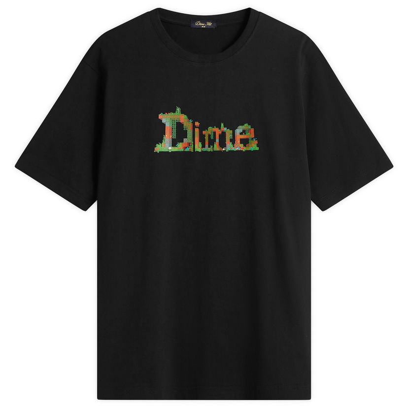Tričko Dime T-Shirt with Overgrown Pixel Art Lettering Čierna | DIMEHO2559BLK