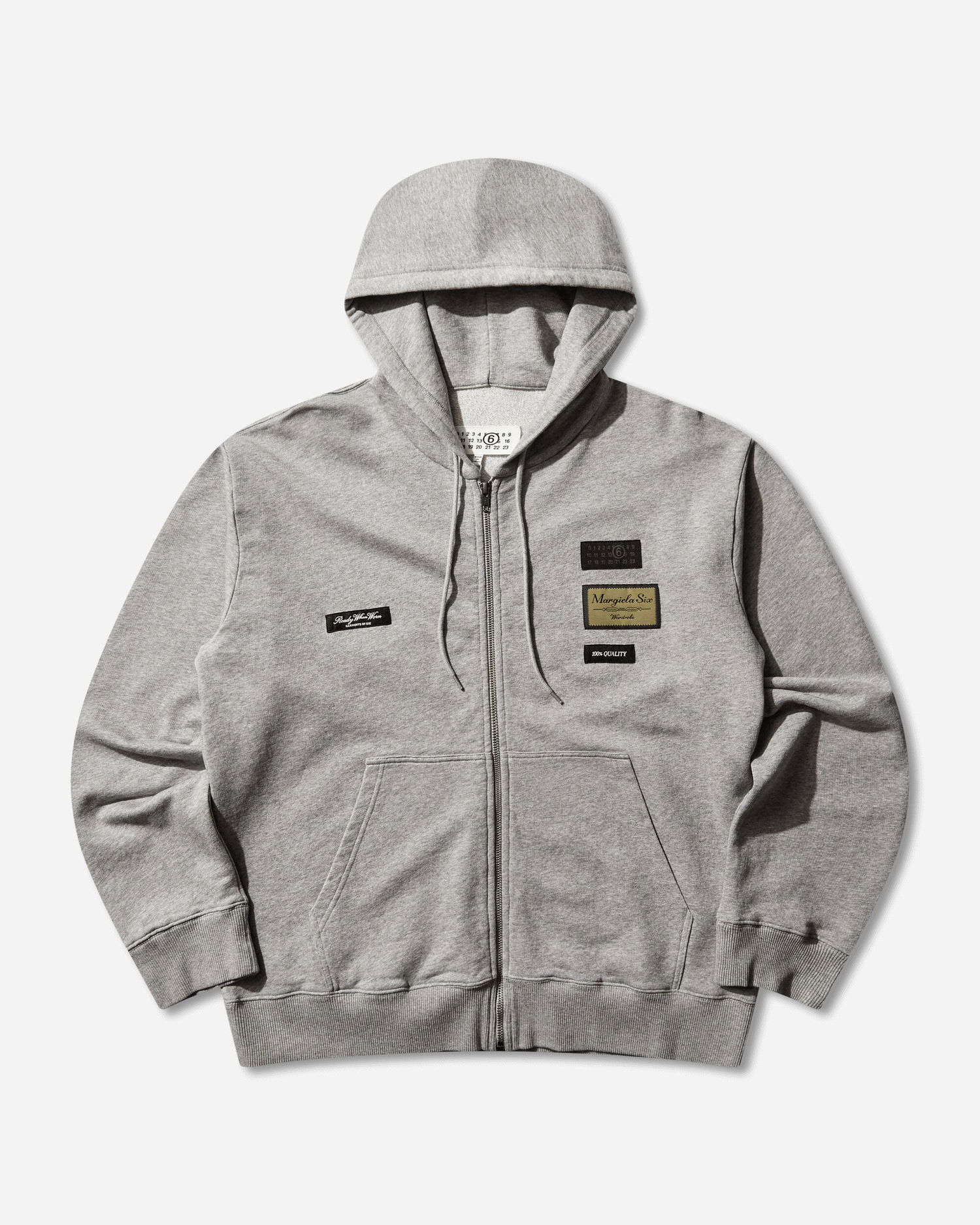 Mikina Maison Margiela Margiela Six Ready When Worn Label Patch Zip Hoodie Šedá | SH0HG0007 853M, 0