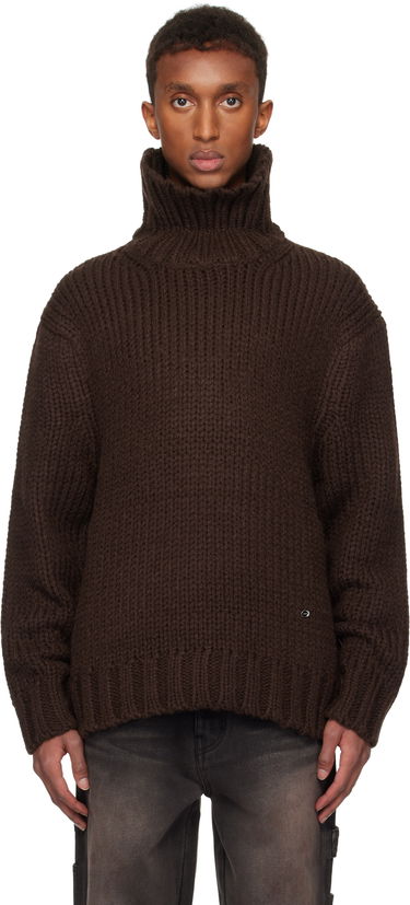 Sveter We11done We11done Chunky Turtleneck Sweater Hnedá | WD-KT3-24-651-U-BR, 0