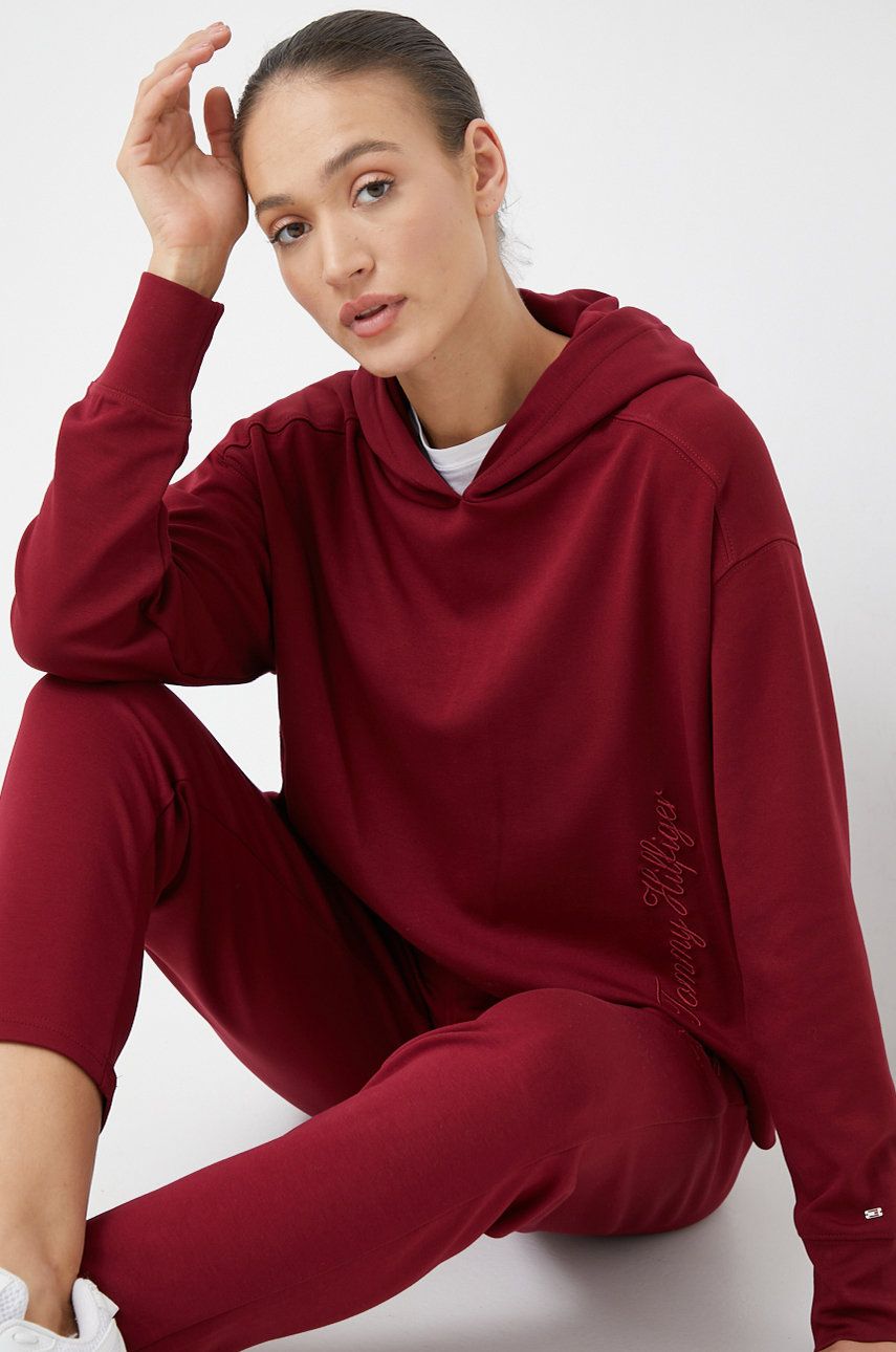 Mikina Tommy Hilfiger Hoodie Vínová | WW0WW36075.9BYY, 0
