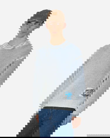 Sveter Acne Studios Acid Print Crewneck Modrá | B60322- DNU, 1