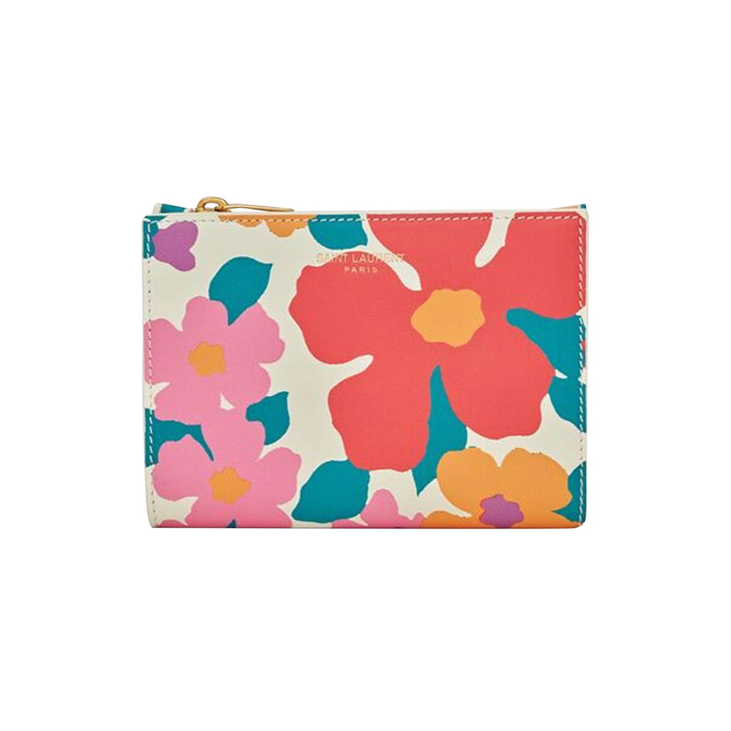 Peňaženka Saint Laurent Floral Bi Fold Wallet Ružová | 668322 AAAGO 9183, 1