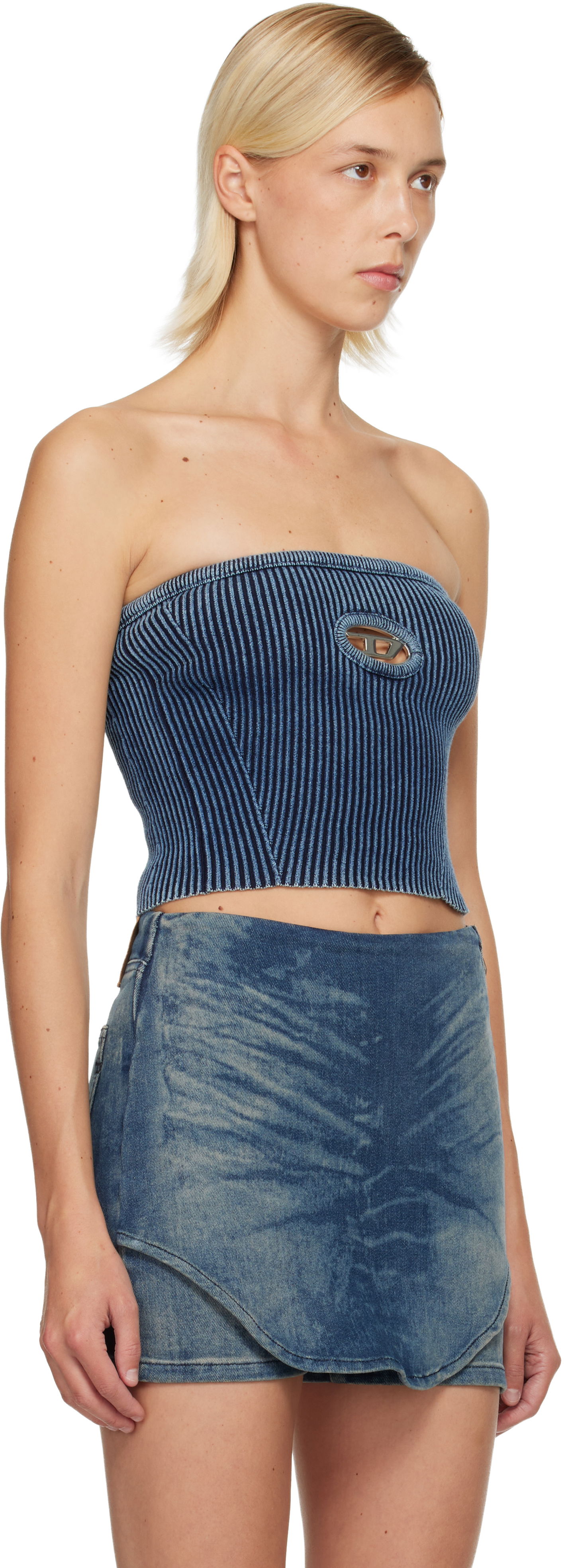 M-Clarksvillex-C Ribbed Bandeau Top