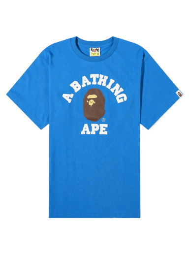 Tričko BAPE College T-Shirt Modrá | 001TEJ801001M-BLU