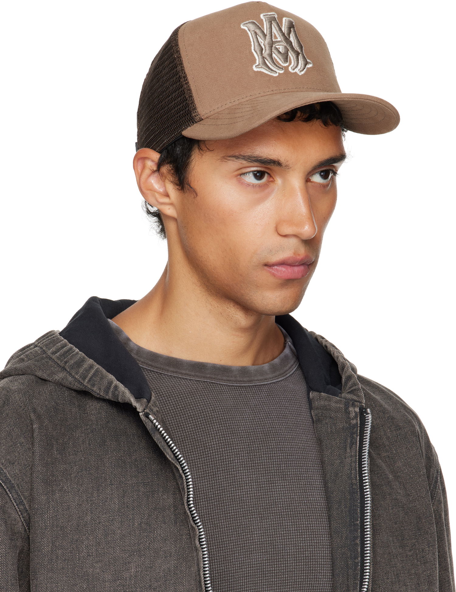 Šiltovka AMIRI AMIRI MA Outline Trucker Cap Hnedá | AMHATR1040, 1
