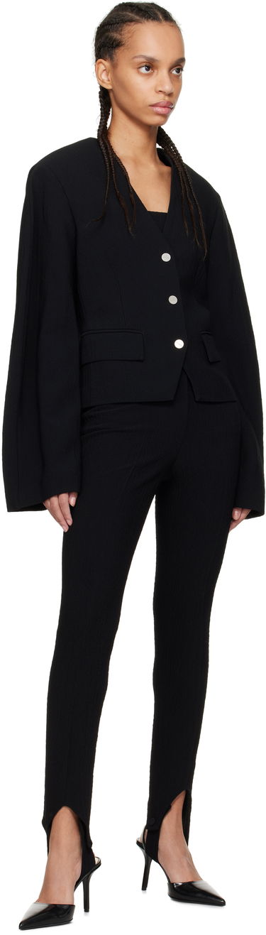 Bunda Nanushka Nanushka Kiyo Seersucker Blazer Čierna | NW25RSOW19999, 3