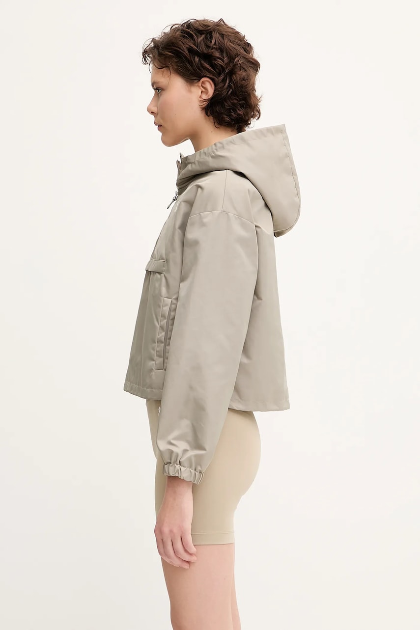 Bunda Sporty & Rich Sporty & Rich Sr Runner Nylon Quarter Zip Oversize Jacket Béžová | OW026622139GY15, 1