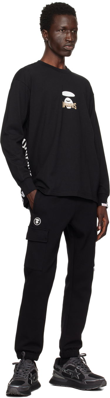 Tepláky AAPE by A Bathing Ape AAPE by A Bathing Ape 'AAPE Now' Cargo Sweatpants Čierna | AAPPTMB628XXNBKX, 3