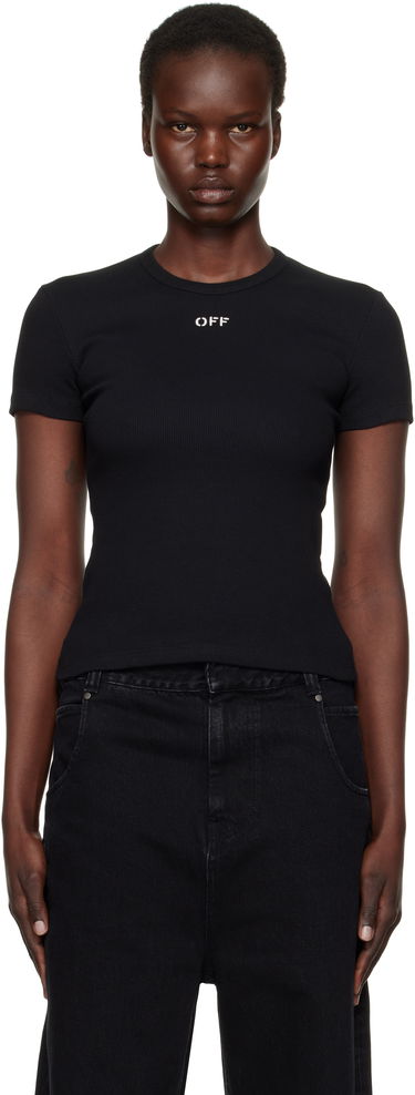 Tričko Off-White Stamp Rib Basic T-Shirt Čierna | OWAA065C99JER0051001, 0