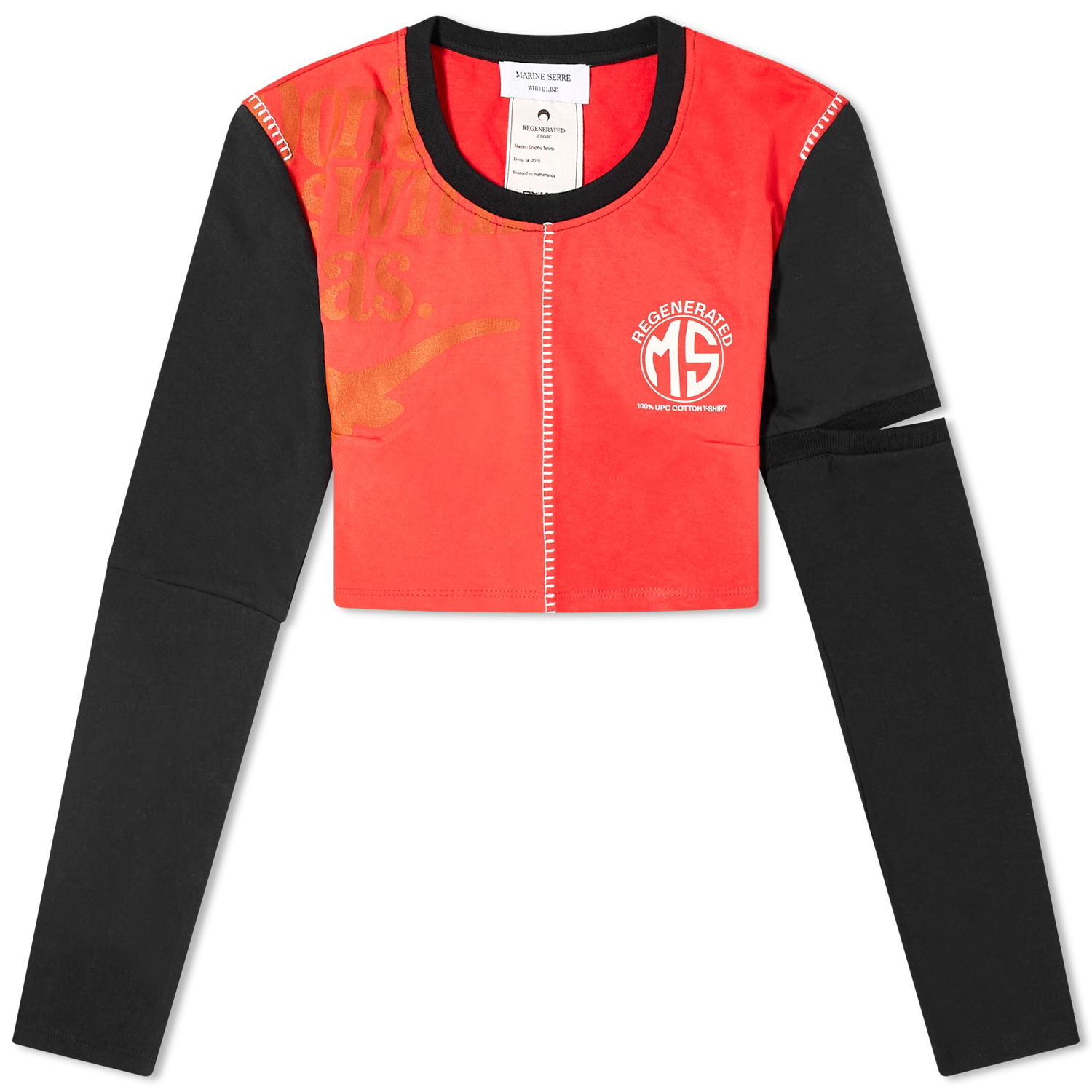 Crop Top Marine Serre Regenerated Oranžová | WTT005-RD10, 0