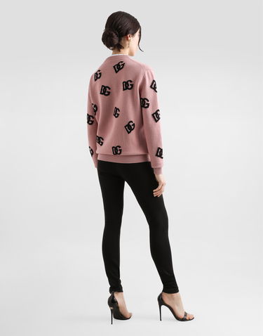 Sveter Dolce & Gabbana Dolce & Gabbana Women's Wool Sweater with DG Logo Ružová | FXX06TJCVZLF0473, 2