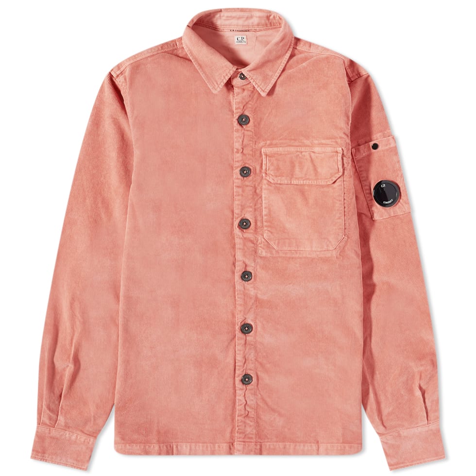 Košeľa C.P. Company Cord Arm Lens Overshirt Ružová | 13CMSH289A-006410O-476, 0