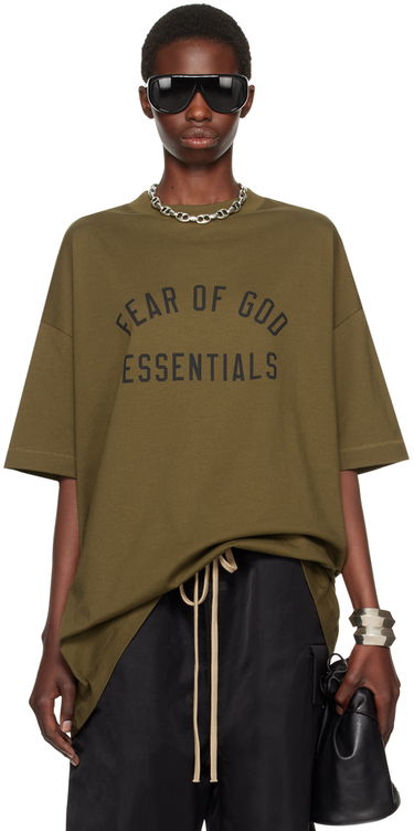Tričko Fear of God Fear of God Essentials Crewneck T-Shirt Zelené | 125BT244194F, 0