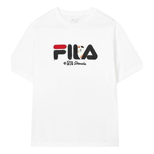 Tričko FILA Pepe Shimada Crossover Print Short Sleeve T-Shirt Biela | F11M133196F-WT