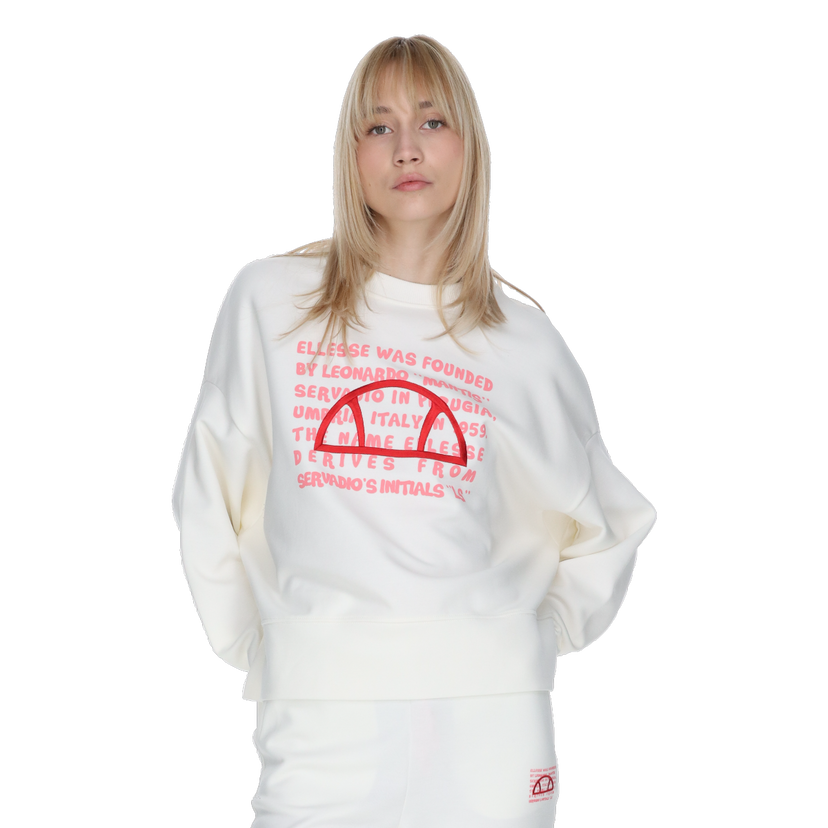 Mikina Ellesse Founding Story Graphic Sweatshirt Biela | ELA251F604-10