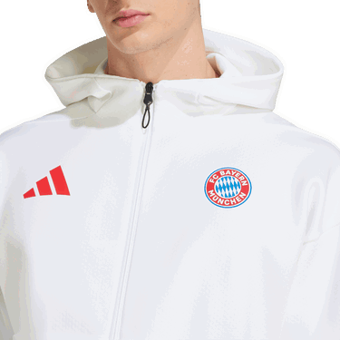 Mikina adidas Originals FC Bayern Munich Z.N.E. Anthem Full-Zip Hoodie Biela | jm9439, 2