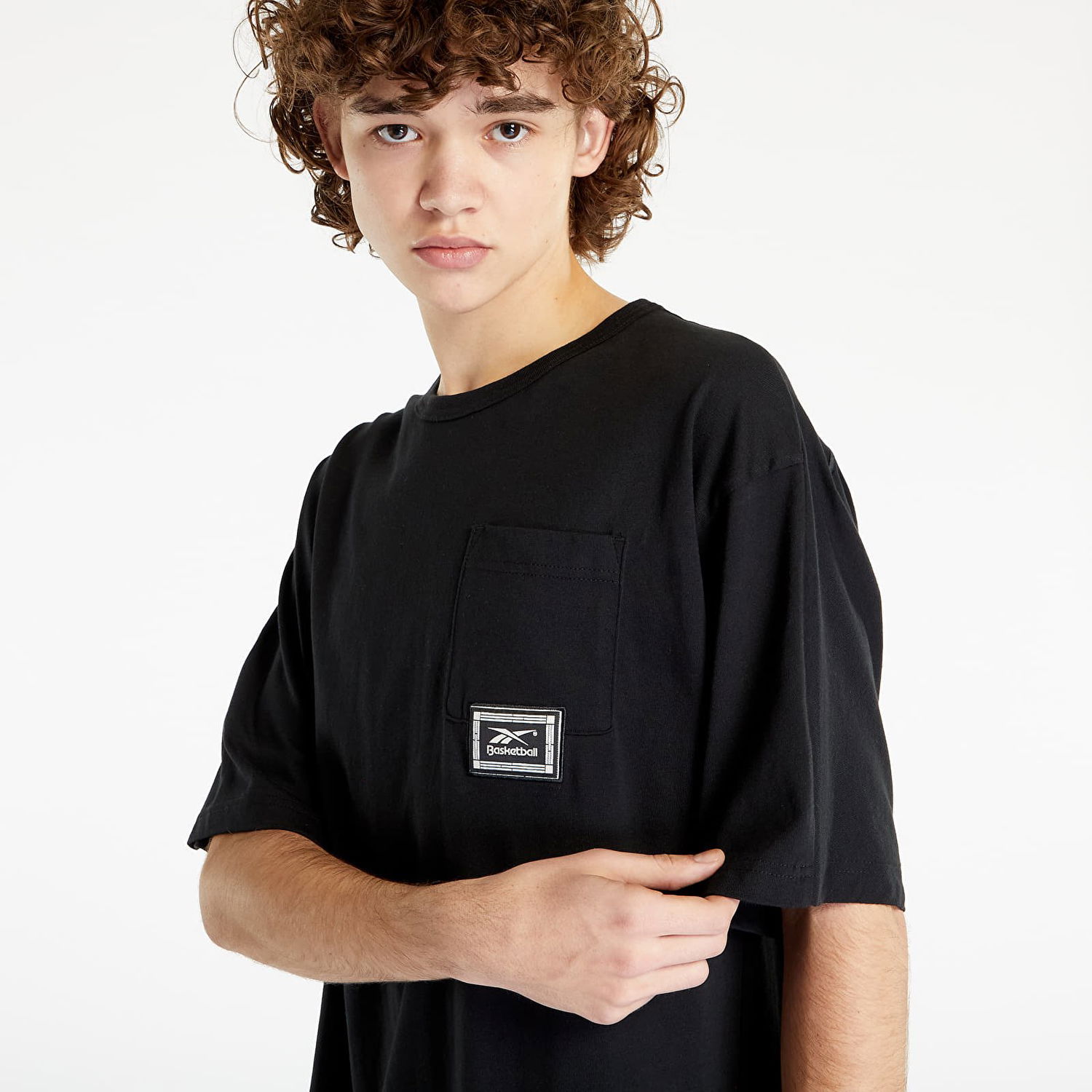 Tričko Reebok Basketball Heavyweight Short Sleeve Pocket Tee Čierna | HU2012, 1
