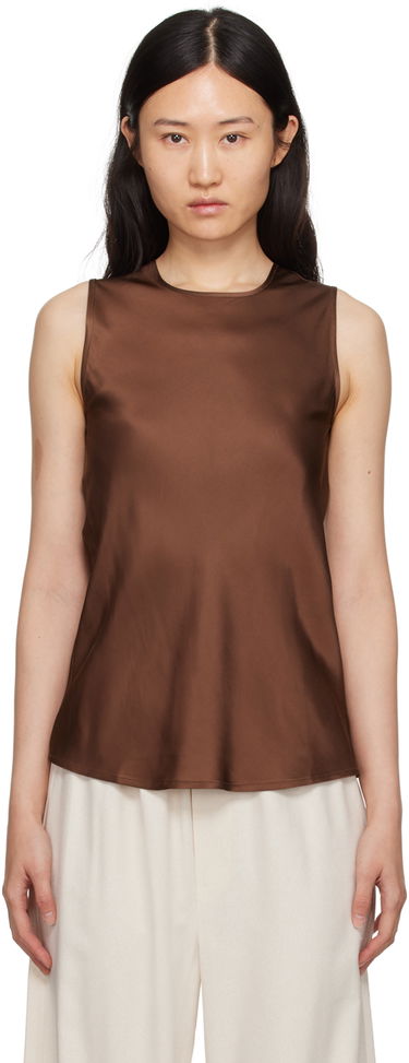 Tielko Baserange Silk Tank Top Hnedá | TODYT-VI-SP24, 0