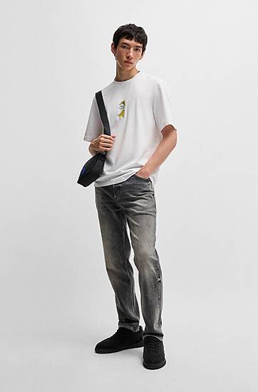 Tričko BOSS HUGO T-Shirt with Duck Graphic Biela | 50533391, 1