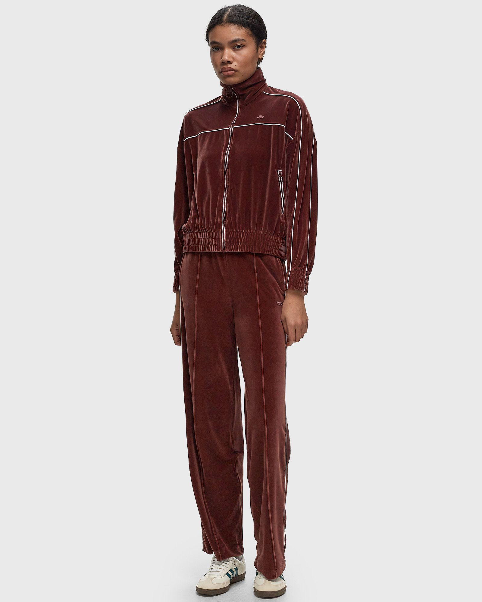 Brown Velvet Track Pants