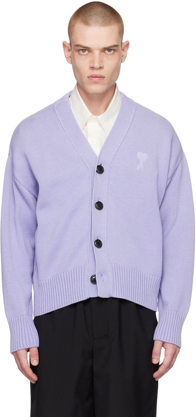 Sveter AMI SSENSE x Cardigan Fialová | SPUKC008.016.507, 0