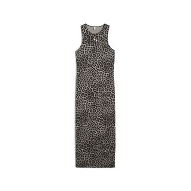 Šaty Puma Leo Luxe All-Over Print Fitted Dress Hnedá | 632339_01, 5