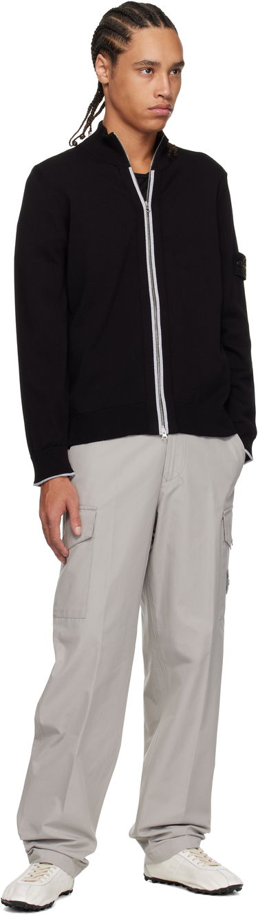 Sveter Stone Island Stone Island Organic Cotton Zip Cardigan Čierna | K1S15 5100018 S00B1, 4