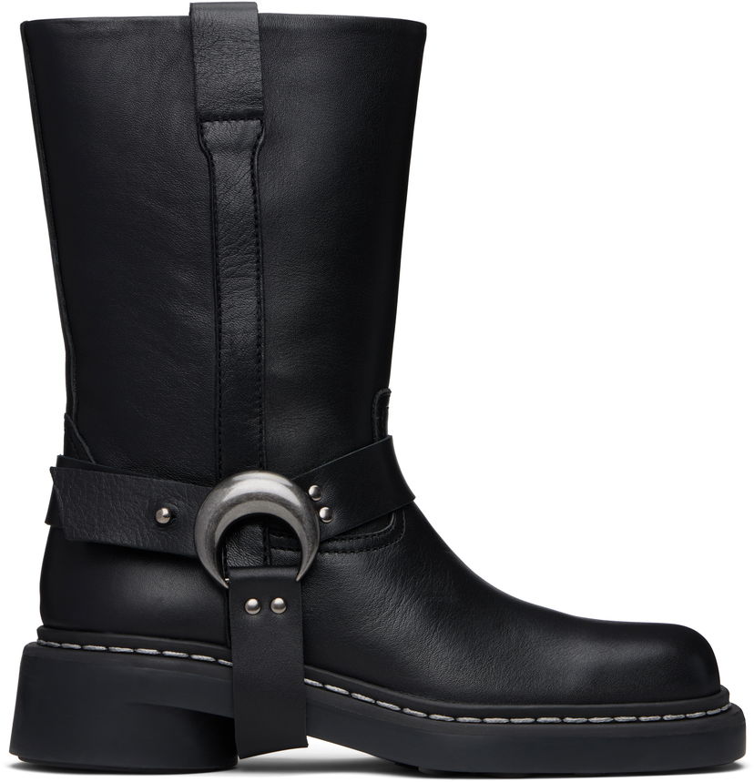 Oblečenie Marine Serre Marine Serre MS Moto Leather Boots Čierna | WFW045A RLEA0017