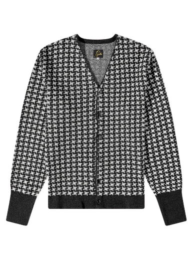 Sveter Needles Houndstooth Cardigan Čierna | MR322-C