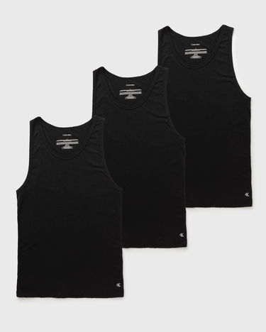 Tielko CALVIN KLEIN Calvin Klein Cotton Micro Stretch Tank Top, 3-Pack Čierna | LV00NB4184UB1, 1