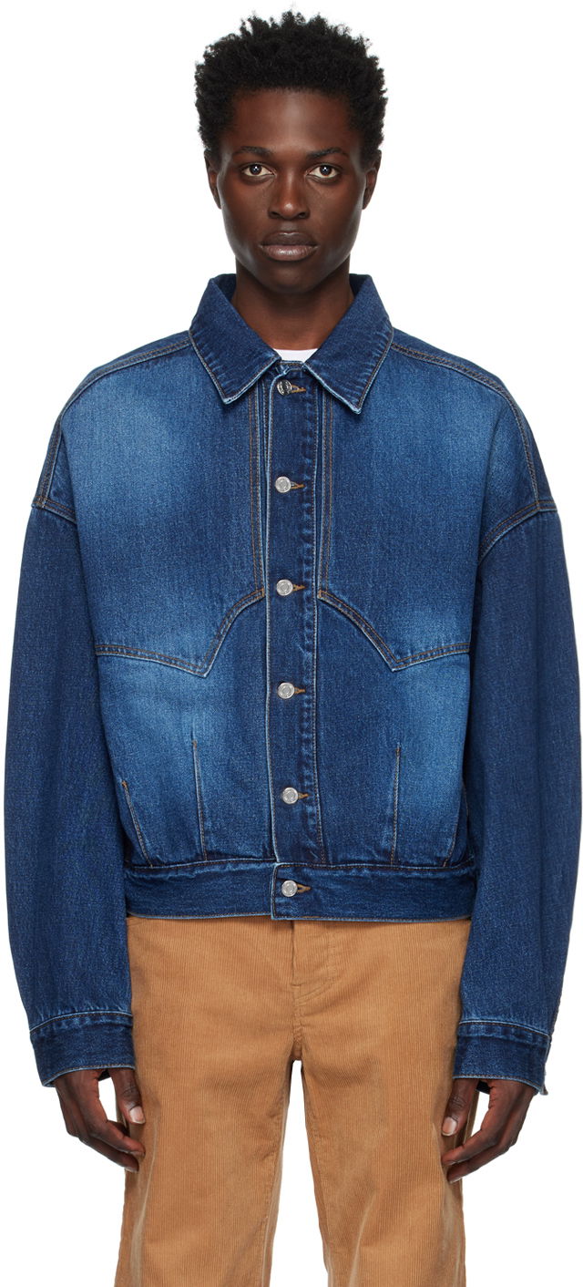 Bunda We11done Loose Denim Jacket Modrá | WD-DJ3-22-303-U-NV, 0