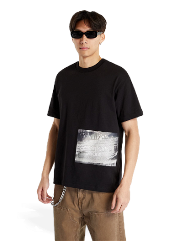 CALVIN KLEIN Motion Blur Photoprint Short Sleeve T-Shirt J30J323223 BEH