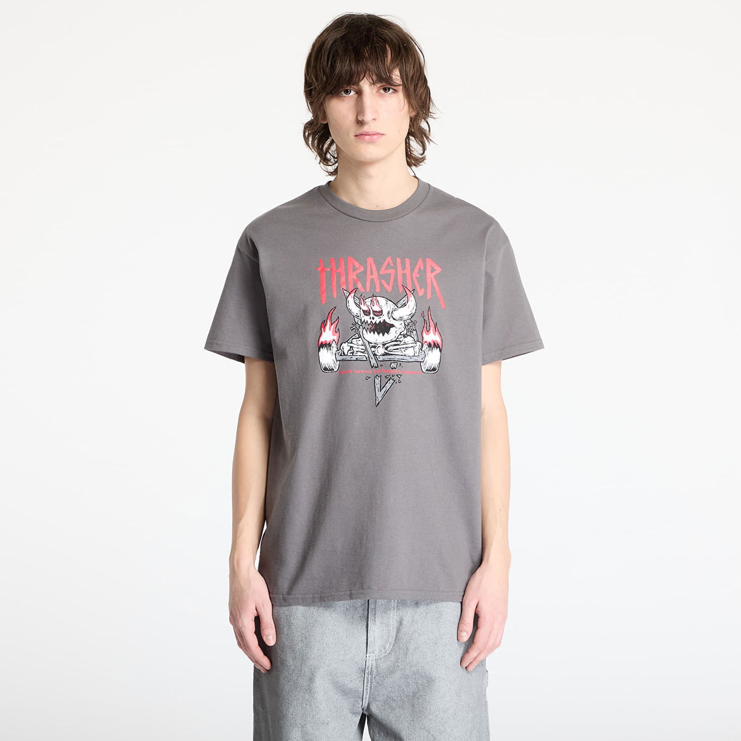 Tričko Thrasher Thrasher x Toy Machine Monster Gram T-Shirt Šedá | 145598CH, 0