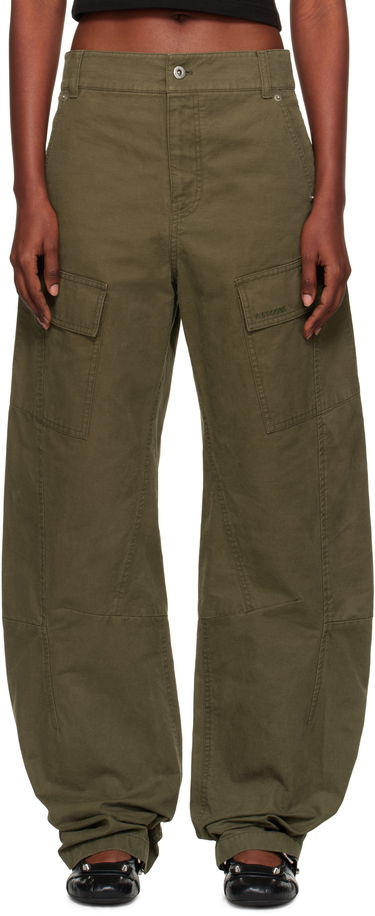 Cargo nohavice We11done We11done Curved Cargo Trousers Zelené | WD-PT2-25-216-W-KK, 0