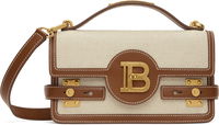 Balmain B-Buzz 24 Canvas and Leather Bag