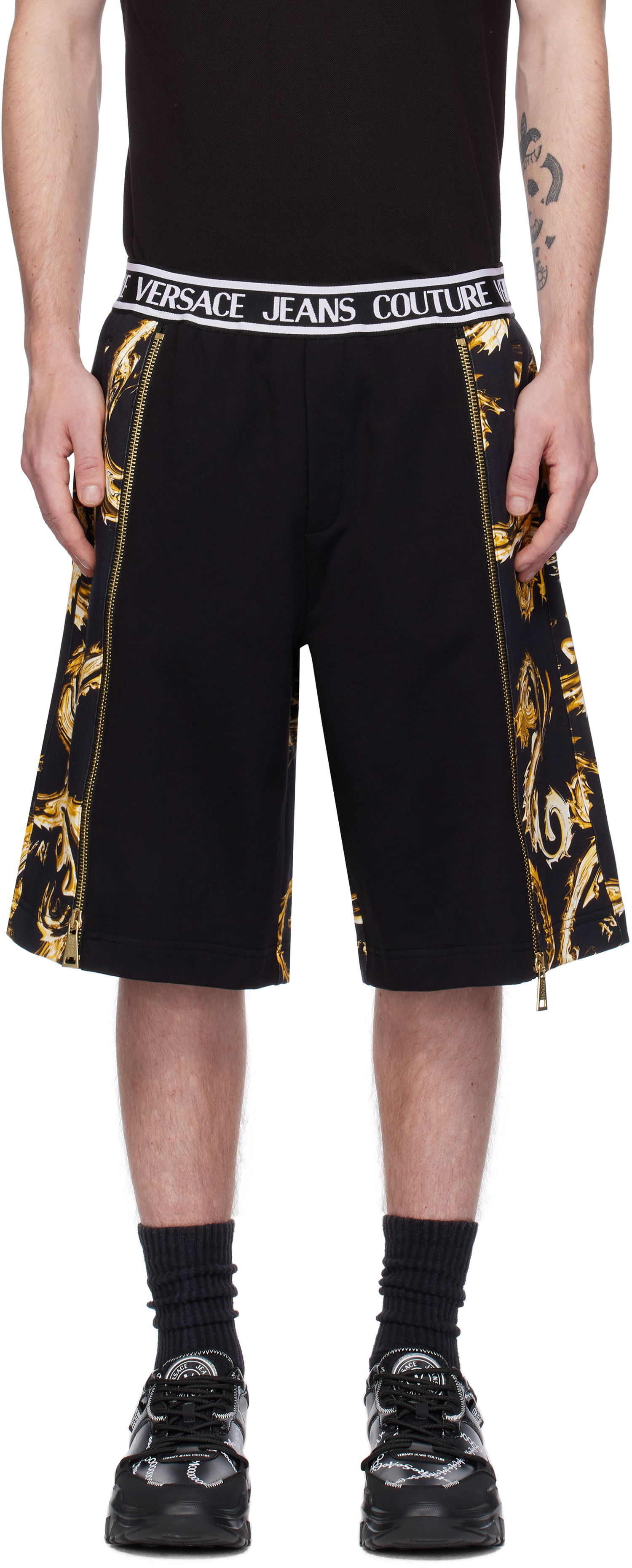 Tepláky Versace Couture Black Shorts Čierna | E77GAD325_EFS161, 0
