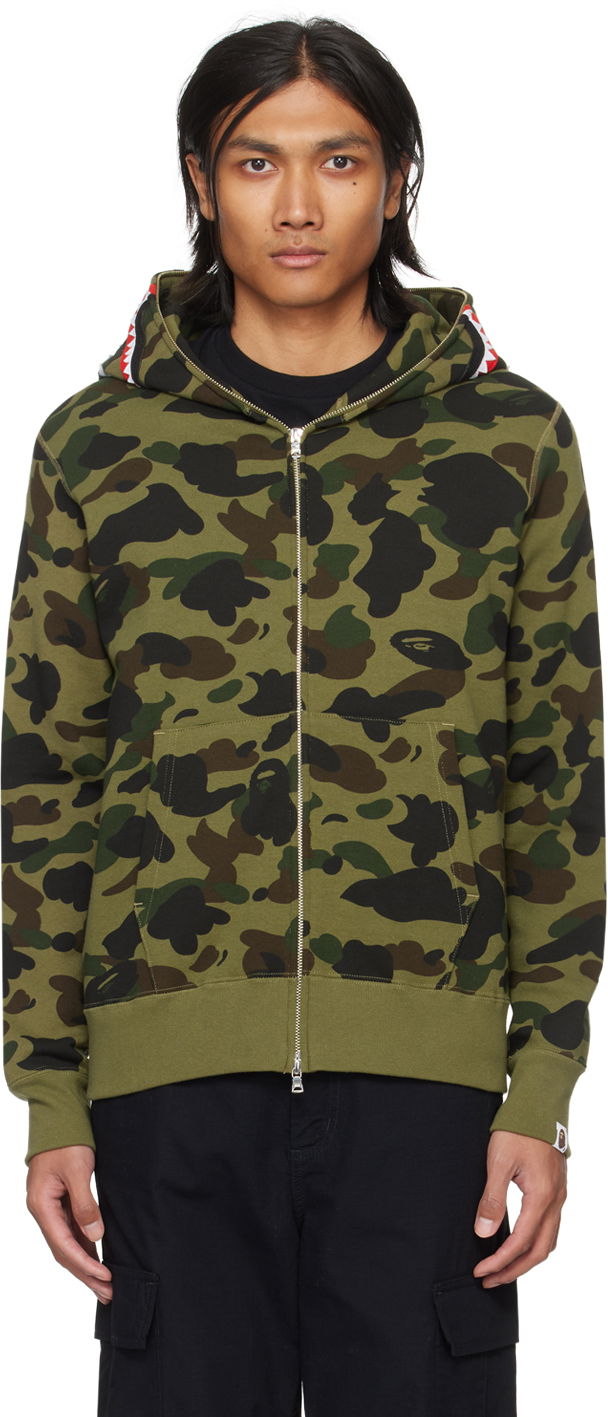 Mikina BAPE 1st Camo Shark Hoodie Zelené | 001ZPJ801009M, 0