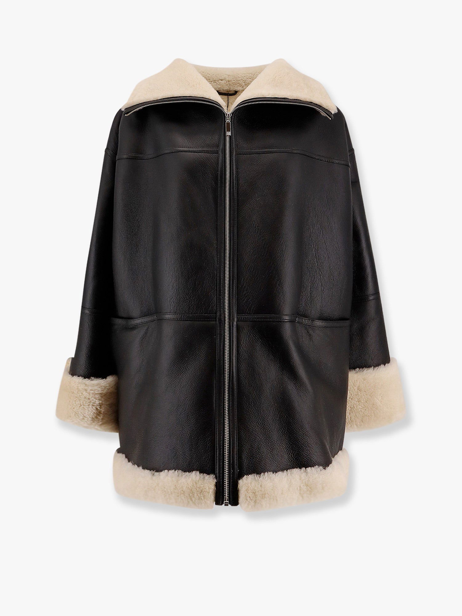Bomber bunda TOTEME Suede and Shearling Jacket by Toteme Čierna | 214122606913, 0