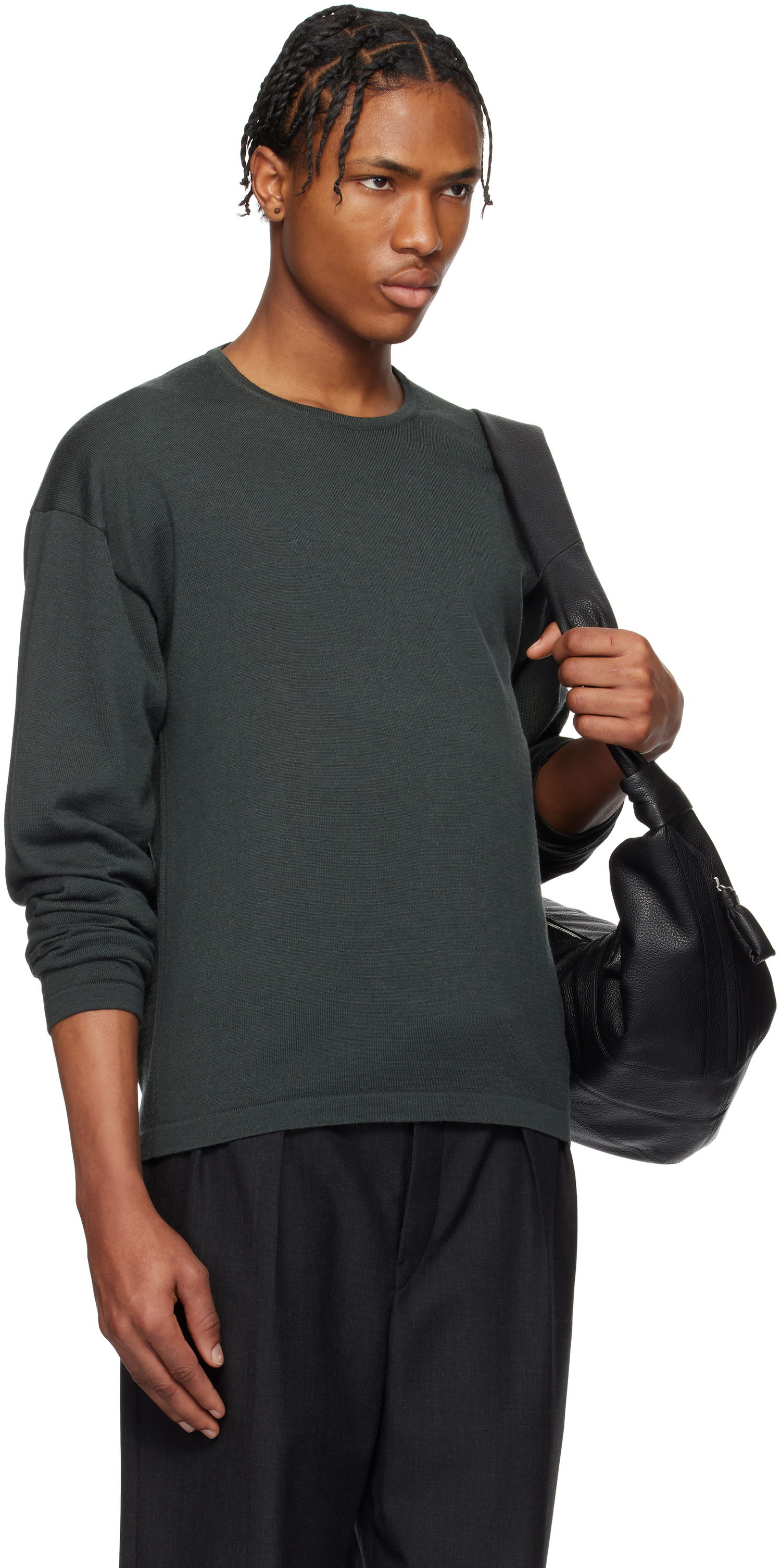 Sveter LEMAIRE Lemaire Crew Neck Sweater Zelené | TO1359 LK087, 1