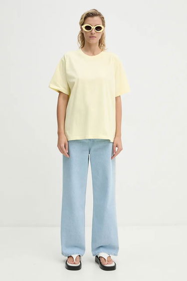Tričko Nanushka Yellow Cotton T-Shirt Žltá | NU24PFSH03511, 1