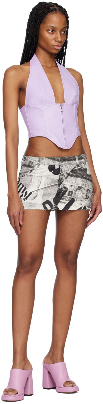 Tielko Miaou Miaou Hannah Jewett Edition Mara Halter Corset Top Fialová | 7087VLLIL, 3