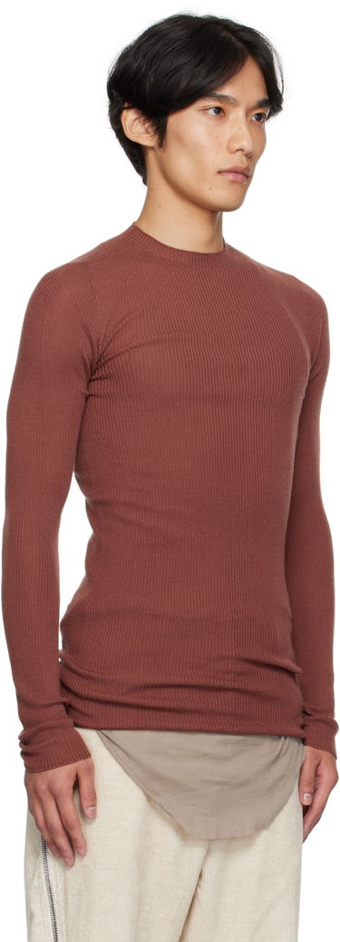 Sveter Rick Owens Rick Owens Concordians Ribbed Sweater Hnedá | RU02E1637 RIBM, 4