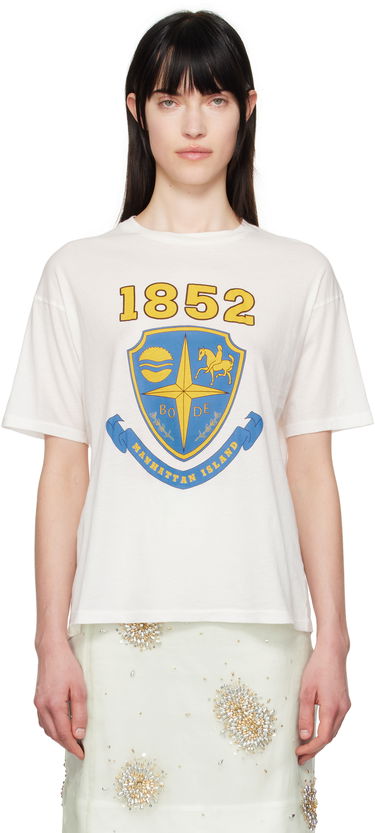 Tričko Bode Bode Crest Boxy T-Shirt Biela | MRS25CS008, 0